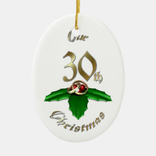 Married 30th Christmas Ornament