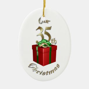 Married 35th Christmas Ornament