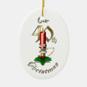 Married 40th Christmas Ornament