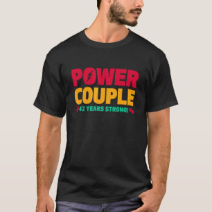 Married 42 Years Power Couple 42th Anniversary Hus T-Shirt