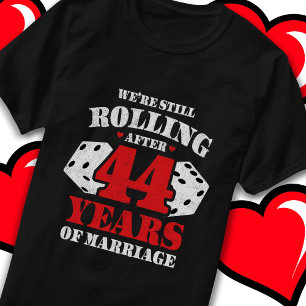 Married 44 Years Funny 44th Wedding Anniversary T-Shirt