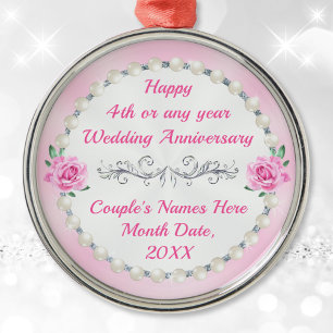 Married 4 Years Gift or Any YEAR, Anniversary. Metal Tree Decoration
