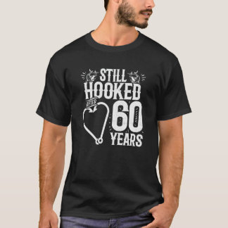 Married 60 Years - Fishing Couple - 60th Wedding A T-Shirt