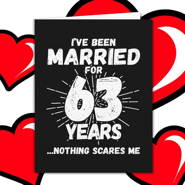 Married 63 Years Funny 63rd Wedding Anniversary Card (Creator Uploaded)