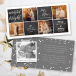 Married And Bright Chalkboard 4 Photo Collage Holiday Card<br><div class="desc">Designed by fat*fa*tin. Easy to customize with your own text,  photo or image. For custom requests,  please contact fat*fa*tin directly. Custom charges apply.

www.zazzle.com/fat_fa_tin
www.zazzle.com/color_therapy
www.zazzle.com/fatfatin_blue_knot
www.zazzle.com/fatfatin_red_knot
www.zazzle.com/fatfatin_mini_me
www.zazzle.com/fatfatin_box
www.zazzle.com/fatfatin_design
www.zazzle.com/fatfatin_ink</div>