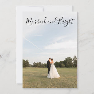 Married and Bright Christmas Photo Card