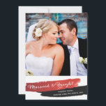 Married and Bright Faux Gold Foil Christmas | Red Holiday Card<br><div class="desc">Married & Bright Holiday Photo Card / Red by Orabella Prints.  Please replace the template image with a photo of your own prior to purchasing.  Product does not contain actual gold foil.</div>