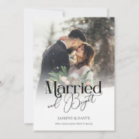Married and Bright Newlywed Christmas Card