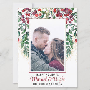 Married And Bright newlyweds Photo Holiday
