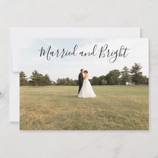 Married and Bright Photo Christmas Card