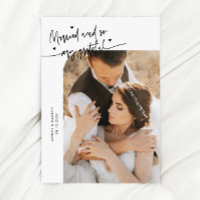 Married and Grateful Wedding Photo White