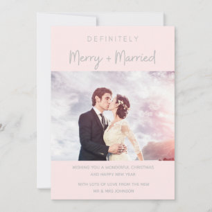 Married and Merry Christmas Holiday Newlywed Photo