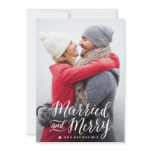 Married and Merry Holiday Photo Card