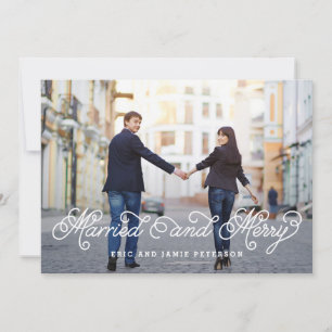 Married and Merry Holiday Photo Card