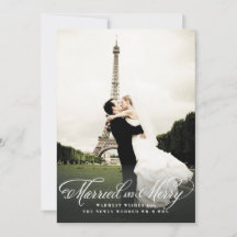 Married and Merry Holiday Photo Card