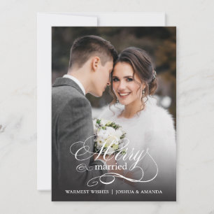 Married and Merry Holiday Photo Card