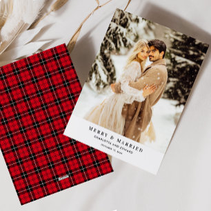 Married and Merry Newlywed Christmas Card