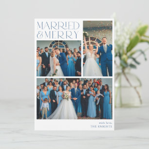 Married and Merry Photo Collage Holiday Card