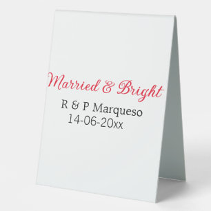Married & bright add couple name wedding add date