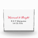 Married & bright add couple name wedding add date  photo block<br><div class="desc">For lovers like us</div>