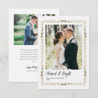Married & Bright Christmas Floral announcement