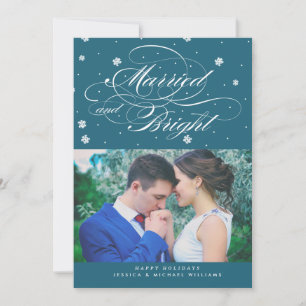 Married & Bright Christmas Photo Cards