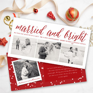 Married & Bright Couple's 1st Christmas Photo Card