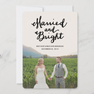 Married & Bright   Holiday Photo Card