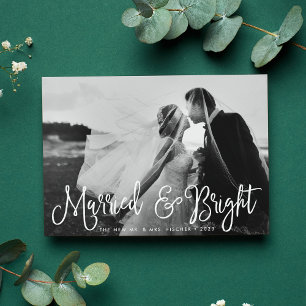 Married & Bright Newlywed Holiday Photo Card