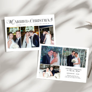 Married & Bright Photo Newlywed Couples Christmas Holiday Card
