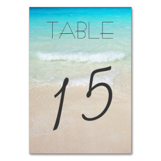 Married By the Sea Table Number Cards