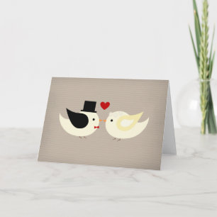 Married Canary Birds Card