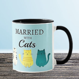 Married Cat Lover's Fun Gift Mug