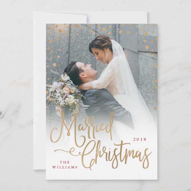 Married Christmas Photo Card (Front)