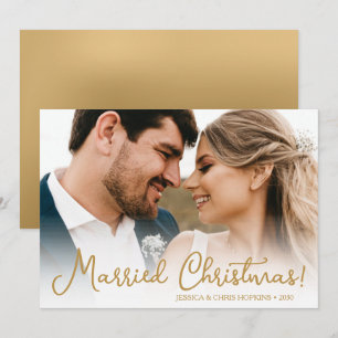 Married Christmas Photo Holiday Card