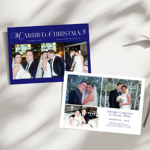 Married Christmas Photo Newlywed Couples Wedding Holiday Card