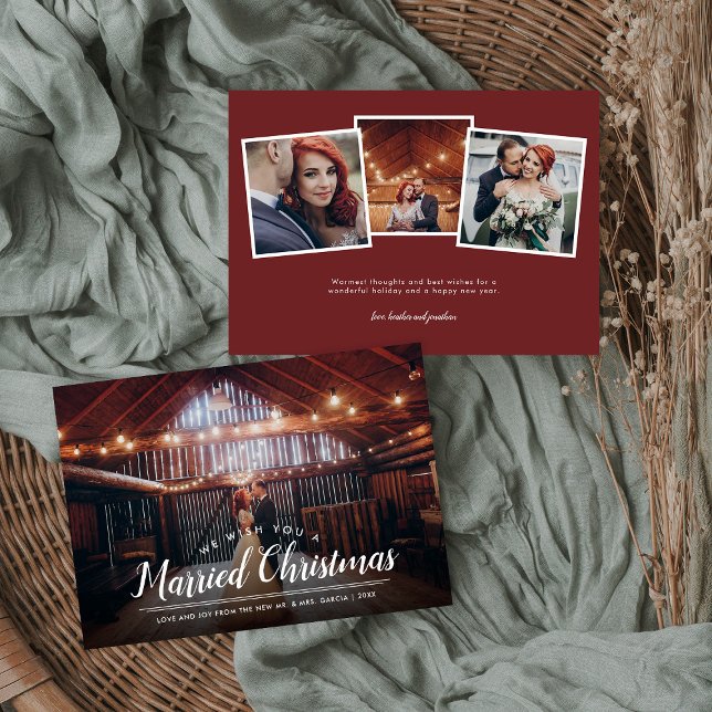 Married Christmas Photo Overlay Holiday Card (Creator Uploaded)