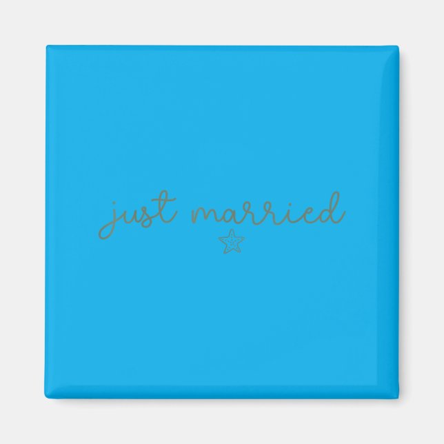 Married Coquette Starfish Beach Bride Groom Magnet (Front)