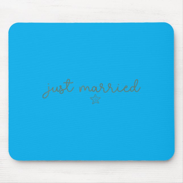 Married Coquette Starfish Beach Bride Groom Mouse Mat (Front)