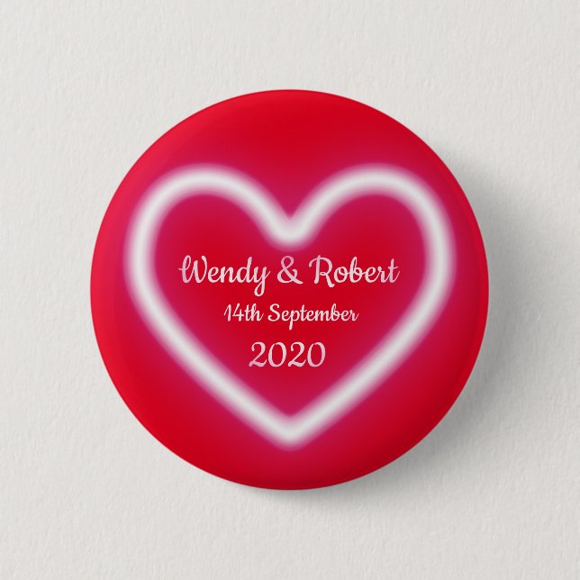 Married Couple 6 Cm Round Badge (Front)