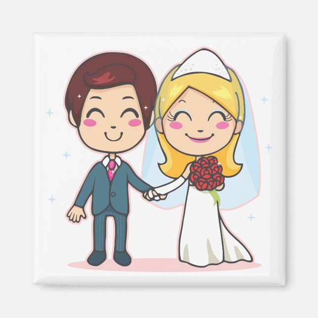 Married Couple Holding Hands Magnet (Front)