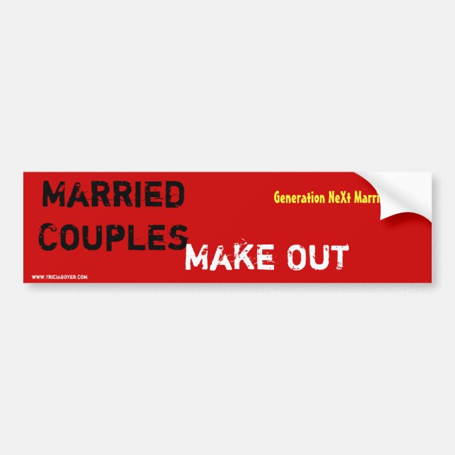 Married Couples, Make Out - Bumper Sticker (Front)