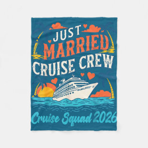 Married cruise crew 2026 honeymoon cruise vacation fleece blanket