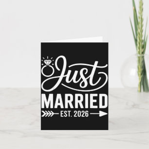 Married Est 2026 Wedding Wife Mr Mrs Bride Groom Card