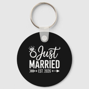Married Est 2026 Wedding Wife Mr Mrs Bride Groom Key Ring