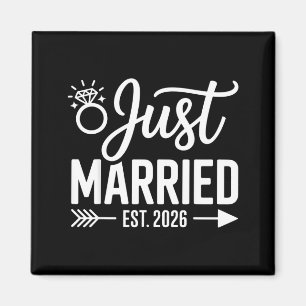 Married Est 2026 Wedding Wife Mr Mrs Bride Groom Magnet