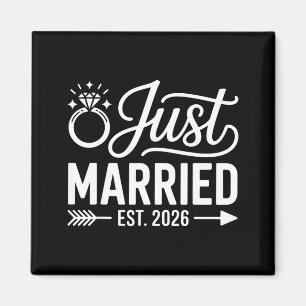 Married Est 2026 Wedding Wife Mr Mrs Bride Groom Magnet