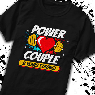 Married Fitness Couple - 2nd Wedding Anniversary T-Shirt