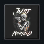 Married Halloween Skeleton Bride And Groom Wedding Magnet<br><div class="desc">Married Halloween Skeleton Bride And Groom Wedding</div>