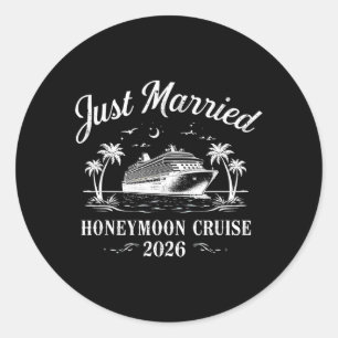 Married Honeymoon Cruise 2026 Ocean Wedding Trip Classic Round Sticker